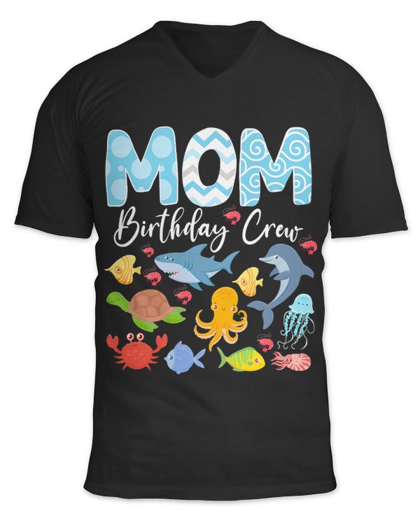 Fish Mom Bday Crew Oceans Sea Aquarium Matching Family Party