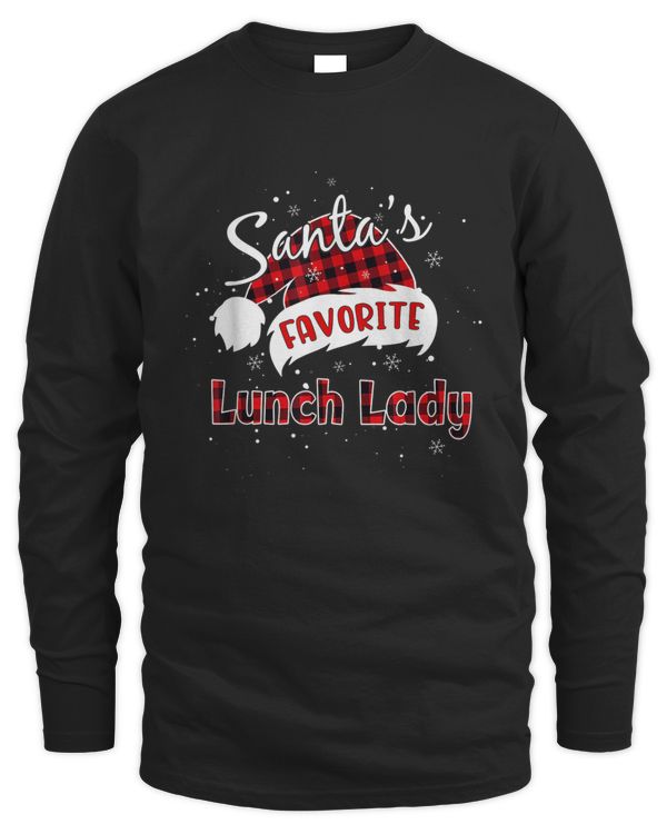 Funny Santa's Favorite Lunch Lady Christmas Matching Pajama