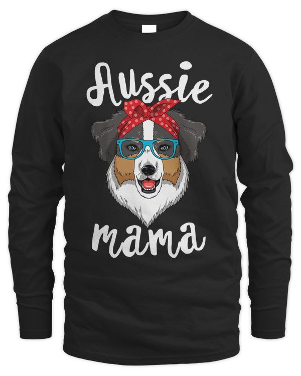 Australian Shepherd Aussie Mama Puppy Mom Dog Mama Lover T-Shirt