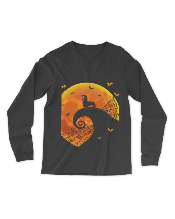 Dachshund Halloween Moon Wave