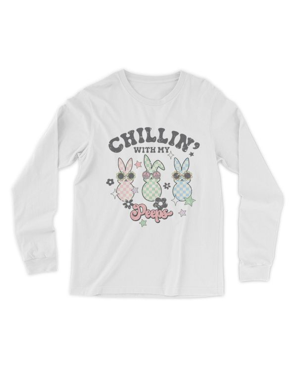 Chilling with my peeps,,Peeps Easter Shirt,Easter Peeps Squad Shirt,Funny Easter Tshirt,Easter Matching Shirts,Cute Easter Gifts,Happy Easter Day
