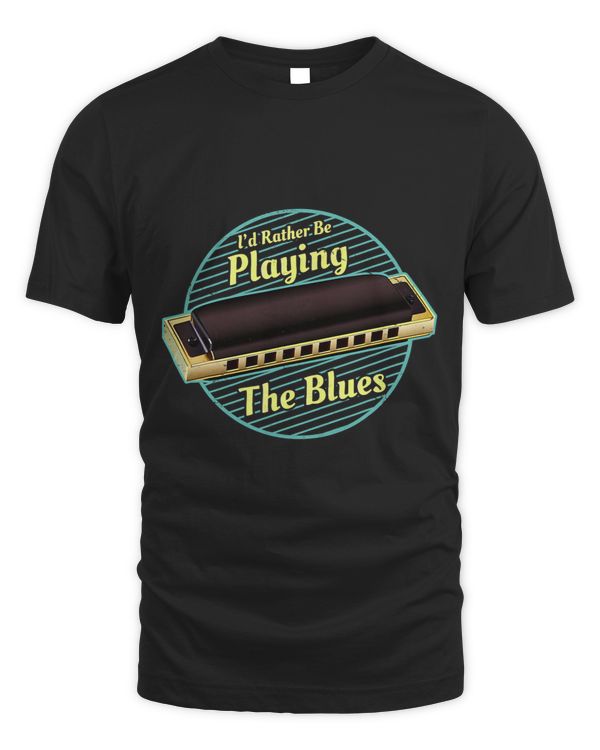 Modern Blues Harmonica Jazz Music Gift Rather Playing Blues