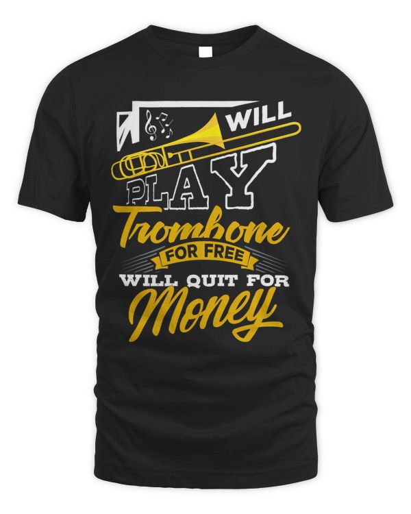 Funny Trombone Player Shirt Bass Jazz Music Band