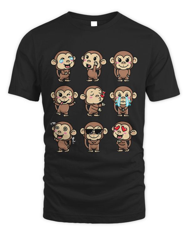 Monkey Lover Emoticons Emotions Cute Girls Boys Kids
