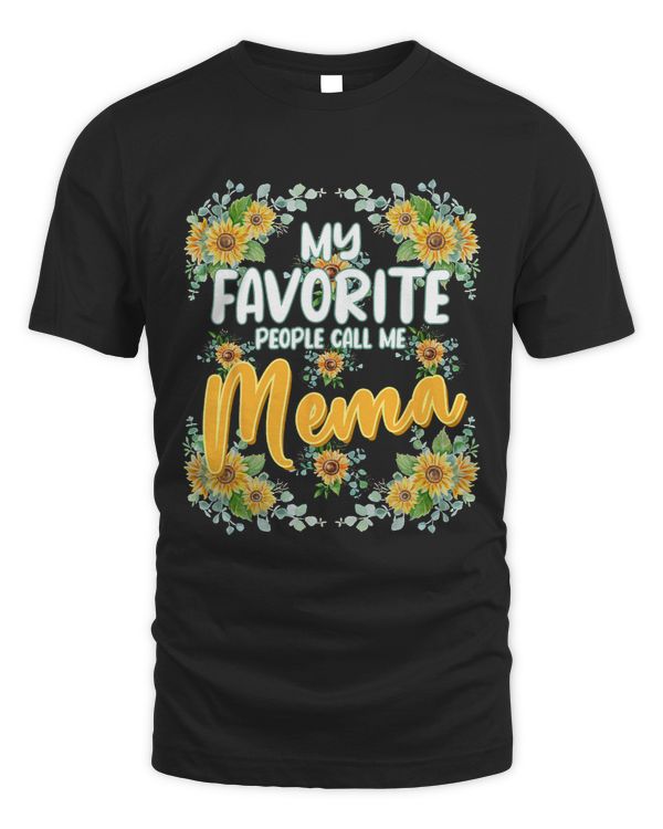 My Favorite People Call Me Mema Floral Shirt Mothers Day