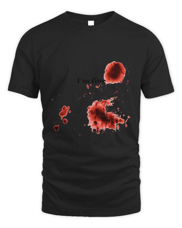 Im Fine Halloween Bloody Scary Stabbed Chest Simple Costume
