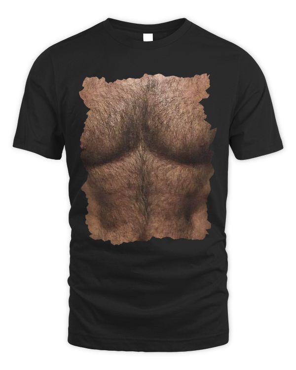 Mens Hairy Chest with Mans Six Pack Funny