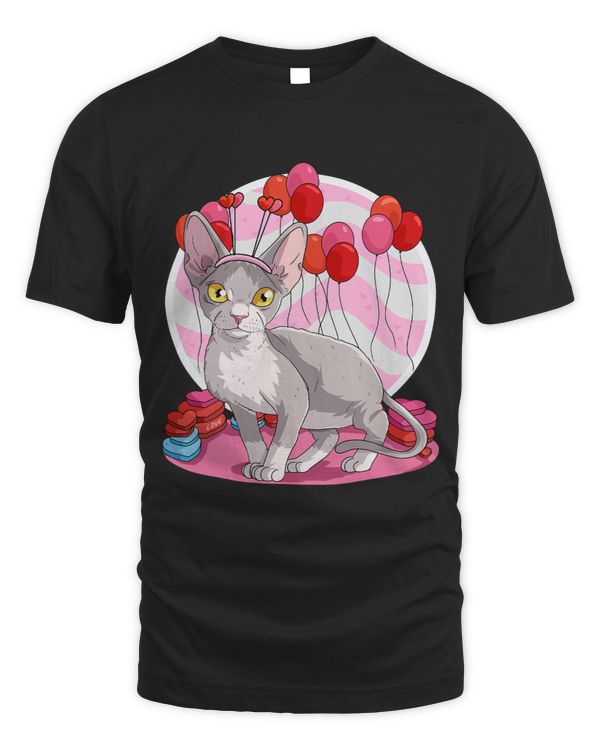 Devon Rex Heart Valentine Day Decor Gift