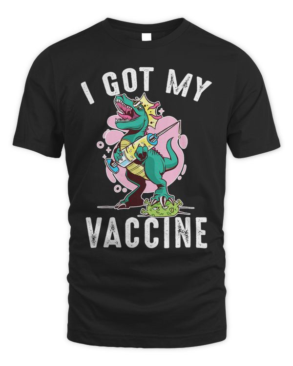 I Got My Vaccine T Rex Vaccinated I Got The Shot Trex Kids