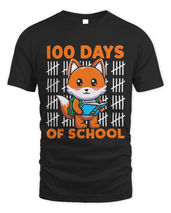100 Days Of School Cute Fox With Backpack School Fox