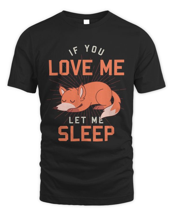 Funny Napping PJ Animal Lover Pajama Cute Sleeping Fox