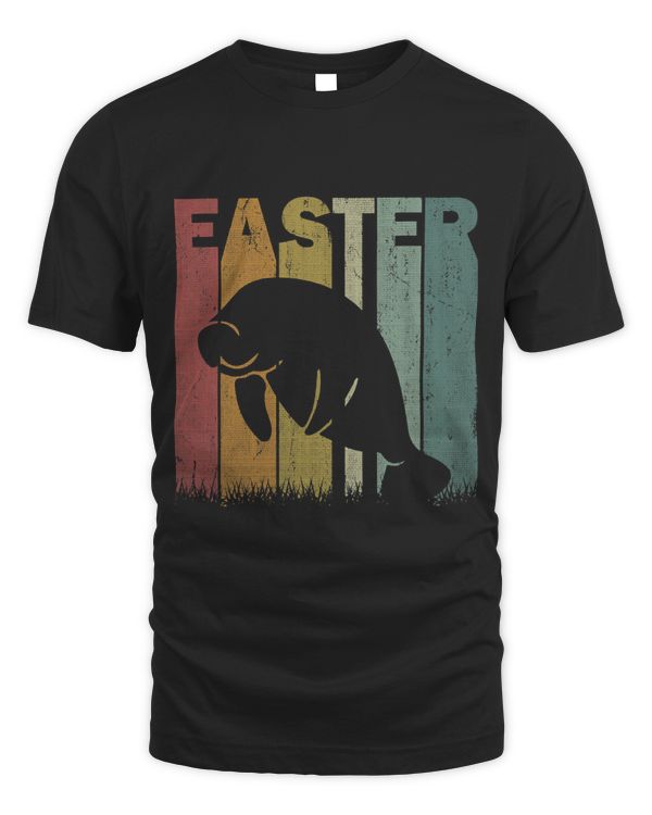 Easter Day Manatee Retro Graphic Funny Easter Costume