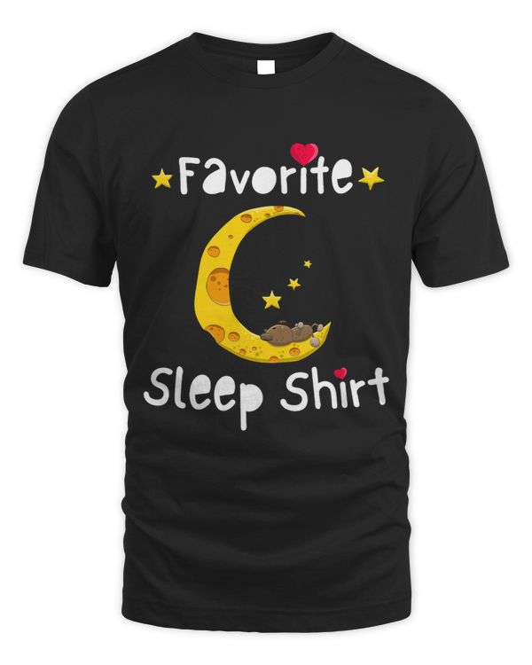 Favorite Sleep Shirt Cute Teddy Bear Moon Stars Sleeping