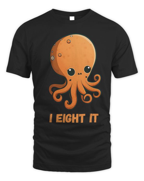 I Eight It Octopus Squid Coral Tentacles Calamar