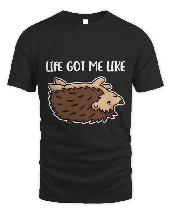 Life Got Me Like Shirt Women Funny Hedgehog Gift Hedgehog