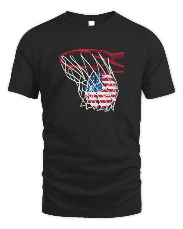 American Patriotic Basketball 4th Of July US Flag Men Boys