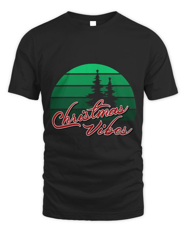Christmas Vibes Retro Vintage Stripes Cute Holiday Favorite
