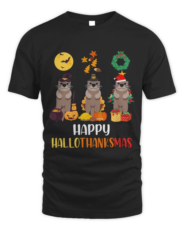 Otter Halloween Pup Christmas Happy Hallothanksmas Otters