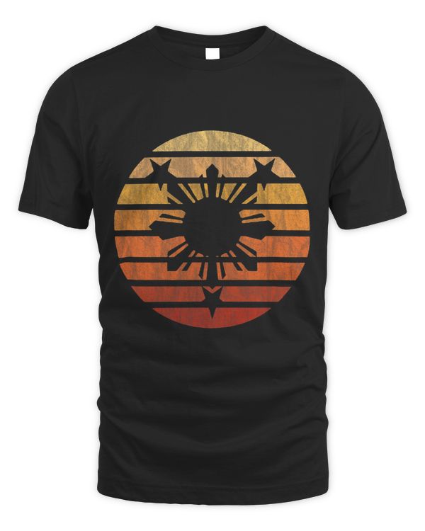 Philippines Flag Filipino Sun Retro Sunset