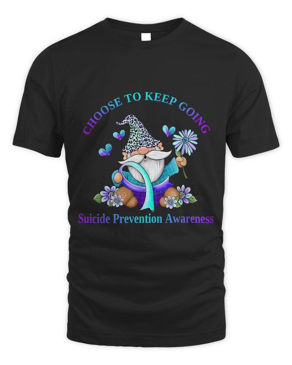 choose to keep going suicide prevention awareness gnomes