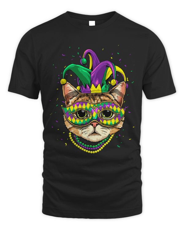 Cat Animal Lover Cute Mardi Gras Carnival Jester