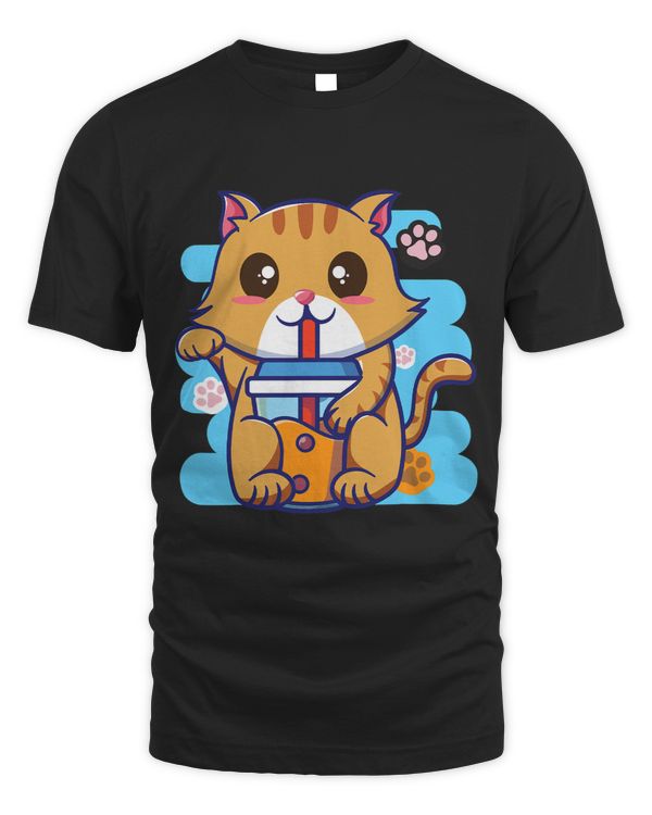 Cat Boba Tea Bubble Tea For Men Women Kids Anime Kawaii Cat