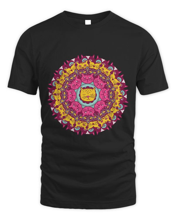 cat mandala kaleidoscope kitty
