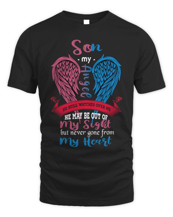 My Son Is My Guardian Angel T Shirt I Am His Mom Grieving