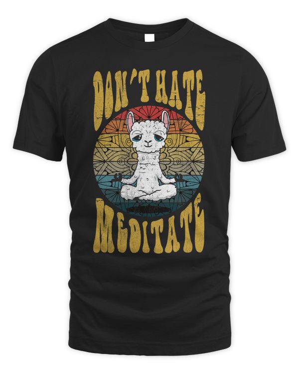 Llama Alpaca Design Meditation Retro Vintage Yoga