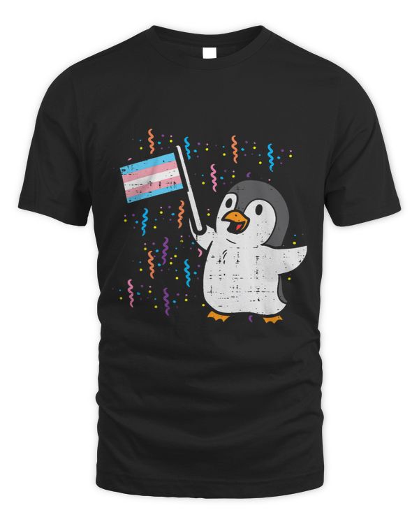 Penguin Transgender Flag Cute Trans Pride Flag Transsexual