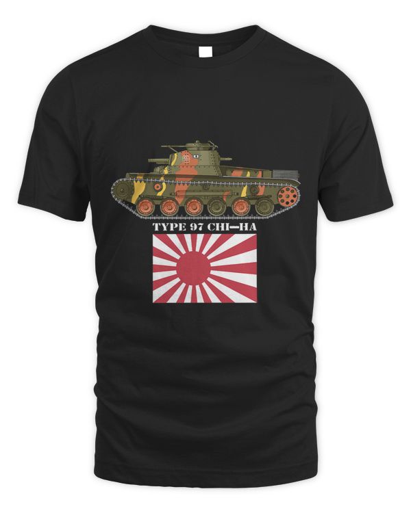 Type 97 ChiHa WW2 Tank Japanese Rising Sun Flag