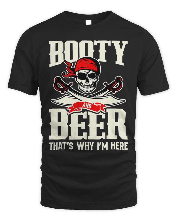 Funny Pirate Booty Shirt Men Jolly Roger Women Freebooter 331