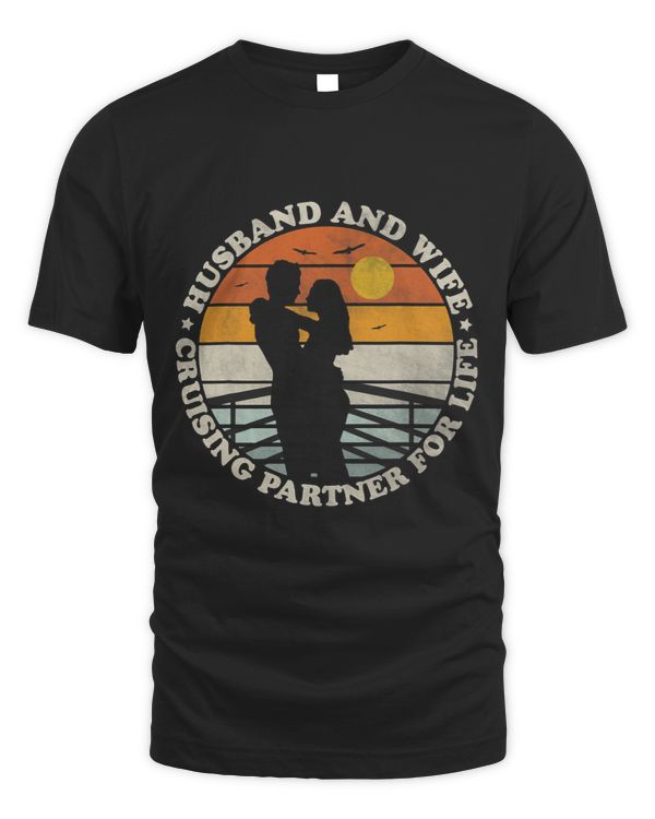 Retro Style Husband and Wife Cruising Partners for Life
