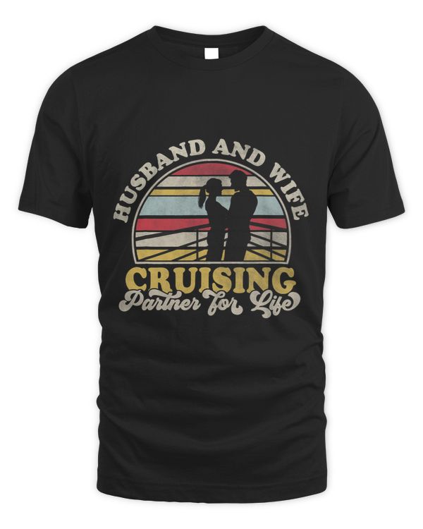 Retro Vintage Husband and Wife Cruising Partners for Life