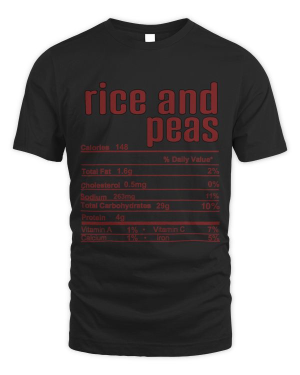 Thanksgiving Christmas Rice and Peas Nutrition Fact