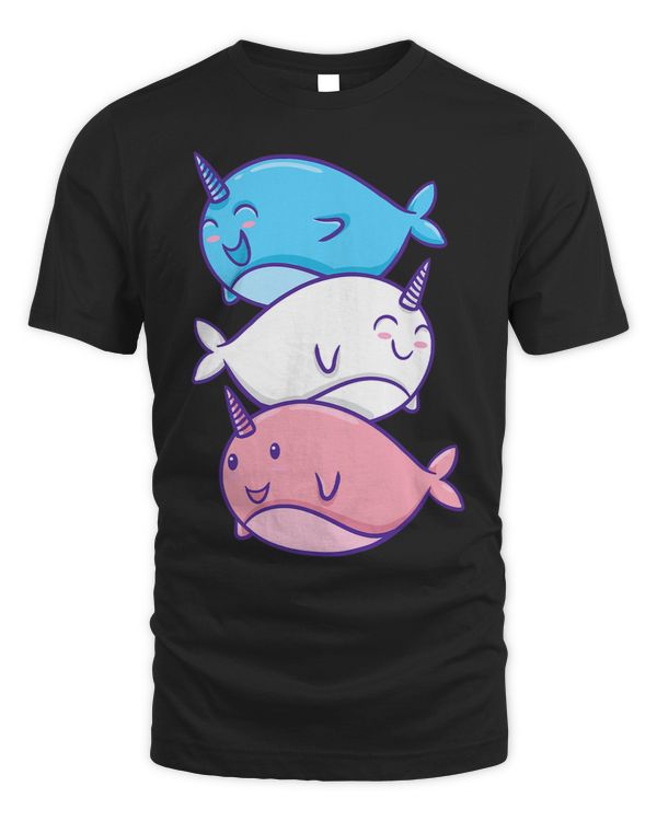 Narwhal Lover Trans Pride Narwhal Pile Transgender 21