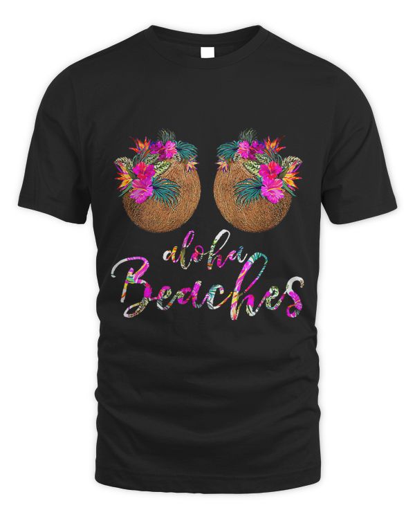 Womens Coconut Bra Flower Boobs Hawaii Aloha Beaches Funny