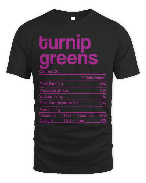Turnip Greens Nutrition Fact Funny Thanksgiving Christmas