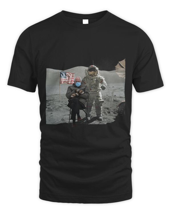 Bernie Sanders Merch Sitting on the Moon Funny Mittens Meme