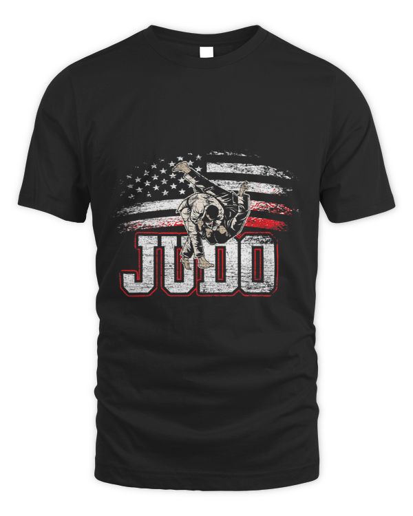 USA Flag Patriotic Judoist Martial Art Judo