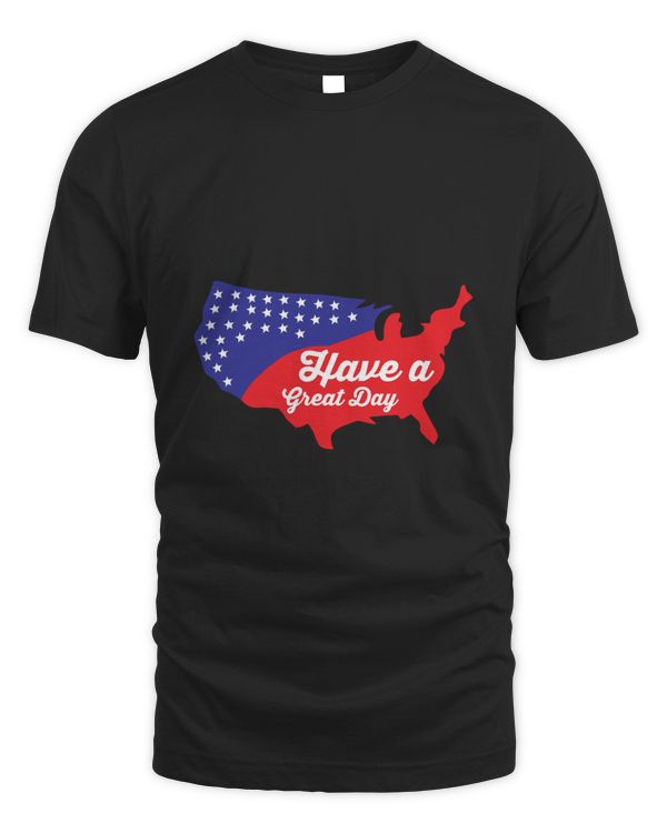 Have A Great 4th of July America Independence Day Flag Print T-Shirt Tee