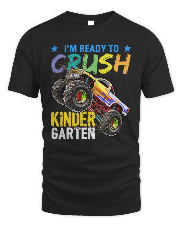 Crush Kindergarten Monster Truck Back to School Boys Gift