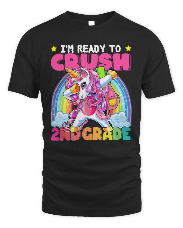 Crush 2nd Grade Dabbing Unicorn Back to School Girls