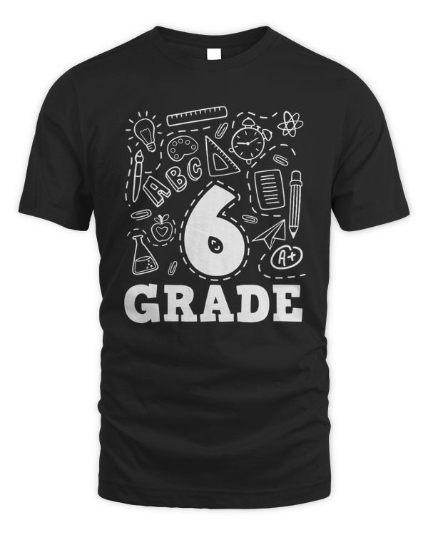 6th Grade Typography Team 6th Grade Back To School T-Shirt