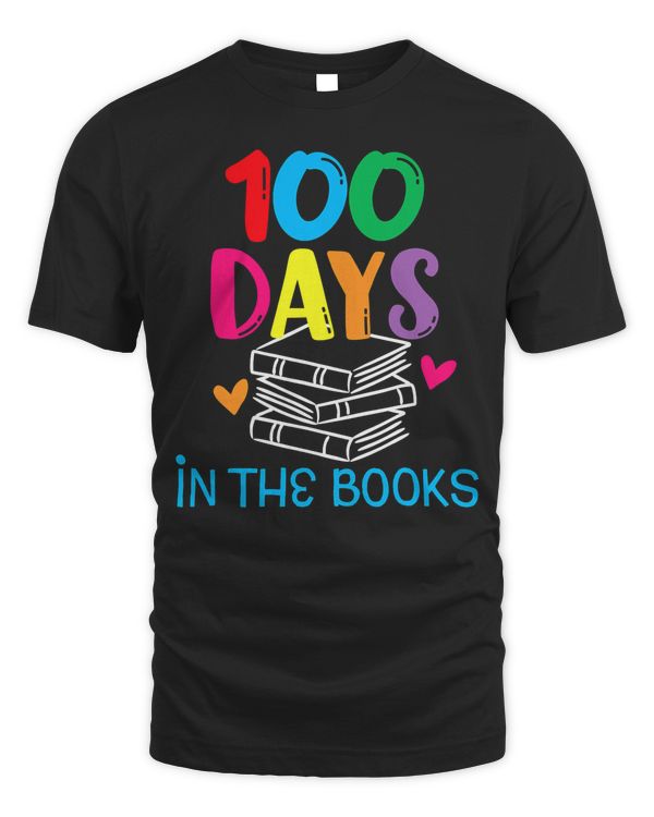 100 Days in the Books - Book Lover English Reading Teacher T-Shirt