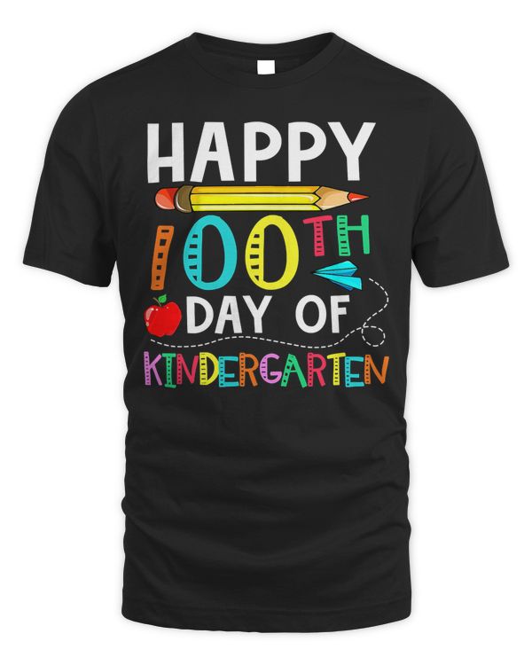 100 Days Of Kindergarten - Happy 100th Day Of School Gift T-Shirt
