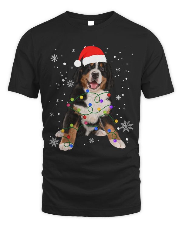 Bernese Mountain Dog Lights Christmas Matching Family Sweatshirt