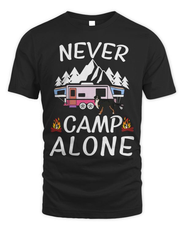 Bernese Mountain Dog Drawing Funny Saying Camping RV T-Shirt