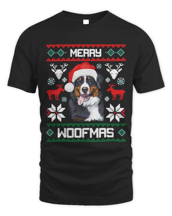 Bernese Mountain Dog Gift For Merry Christmas Woofmas Berner Sweatshirt