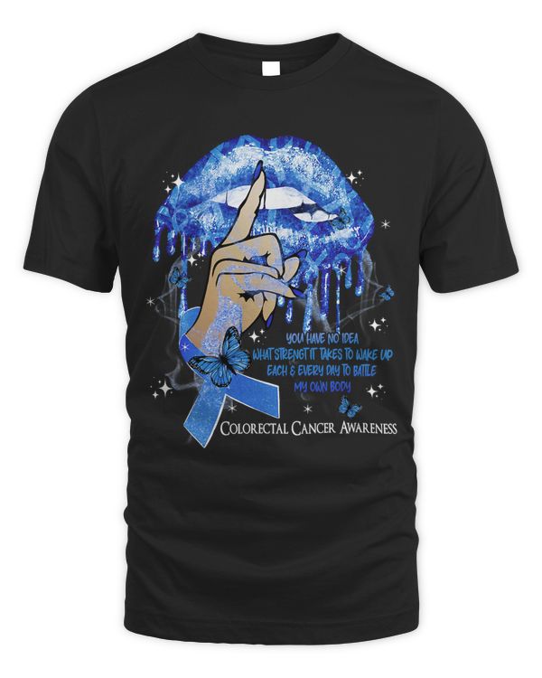 Dripping Lips Butterflies Women Colorectal Cancer Awareness